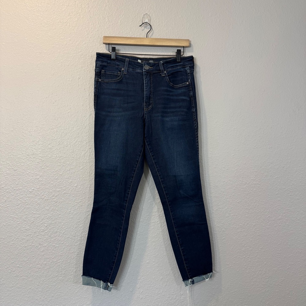 Kut from the Kloth 8 Blue Connie High Rise Fab AB Ankle Skinny Jeans KP1224MA9 - Picture 2 of 13